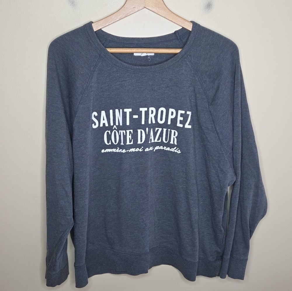 Grayson Threads Dark Gray Saint-Tropez Graphic Sweatshirt Size XL
